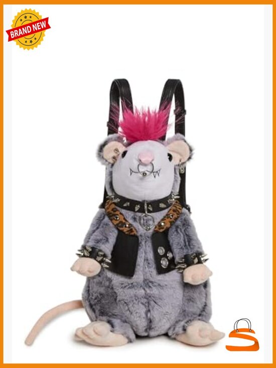 Plush Possum Backpack with Studs & Adjustable Straps main image 6